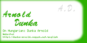 arnold dunka business card